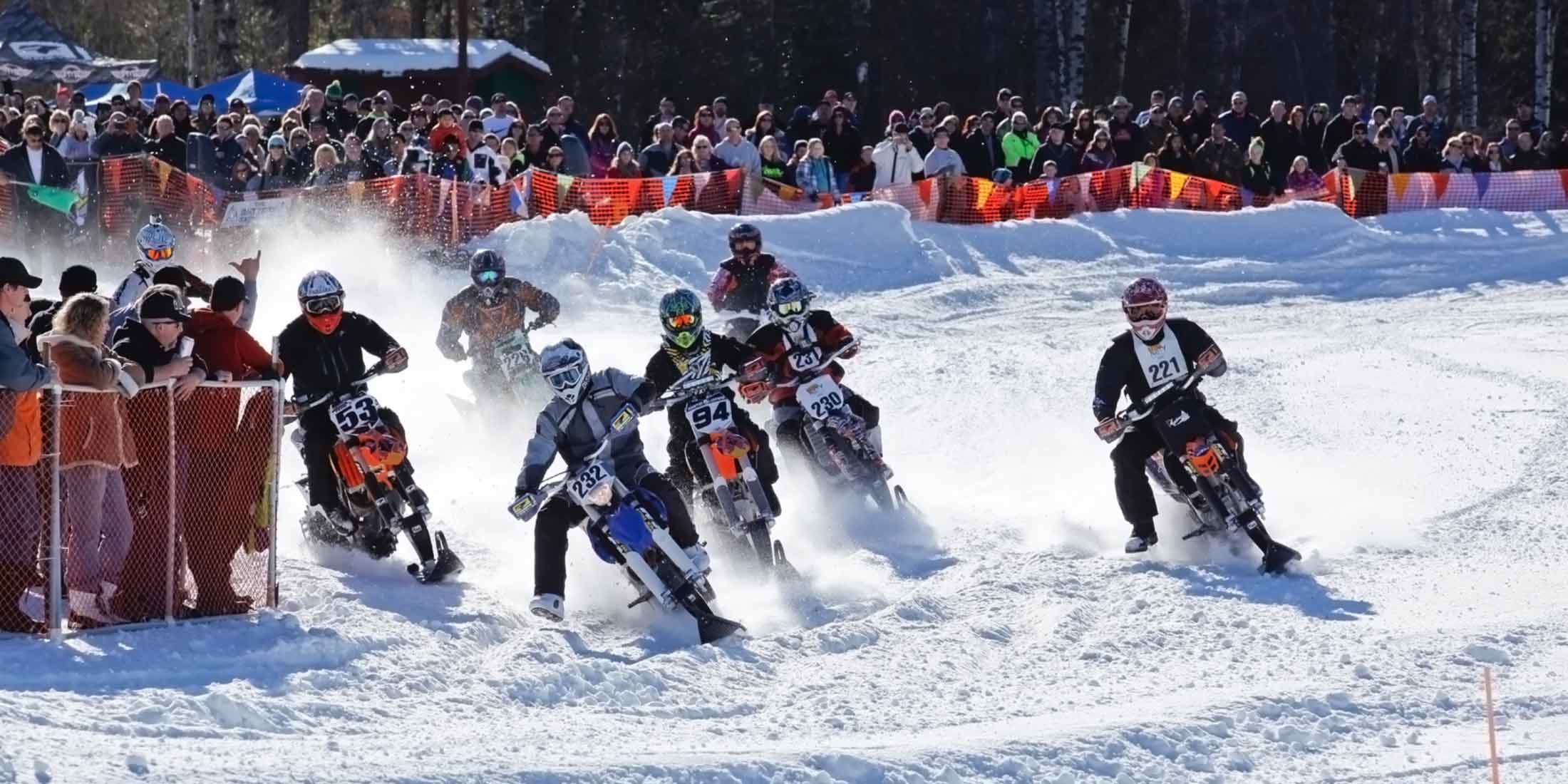 AMA Championship Snow Bike Series. Photo, Ron Dillon