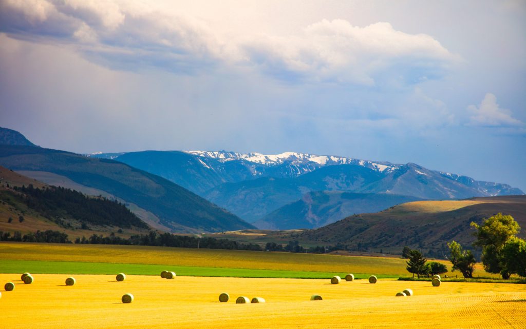 Boulder River Valley Hay Bales in Montana