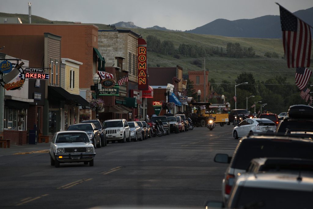 Red Lodge, Montana downtown in Yellowstone Country Montana