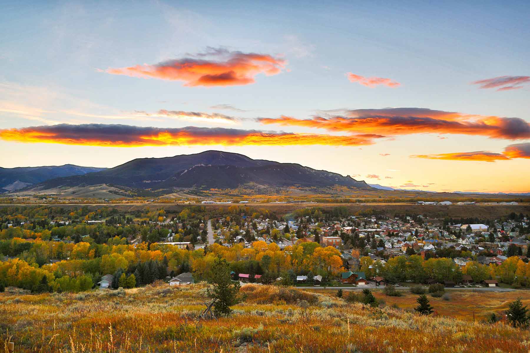 Red Lodge Montana in the Fall in Yellowstone Country Montana