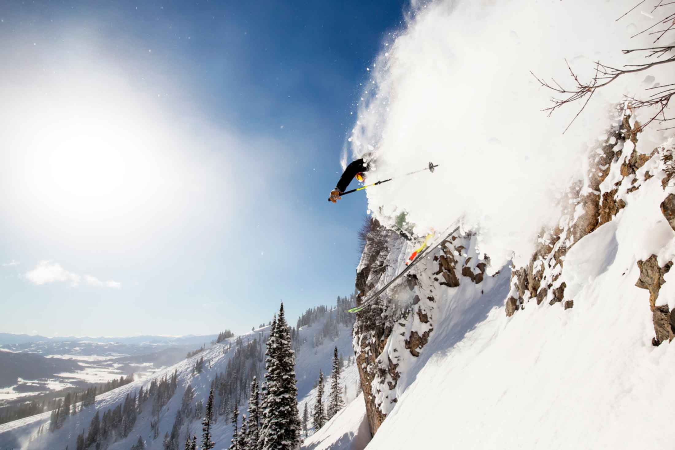 Skier, Bridger Bowl, Colton Stiffler Photography