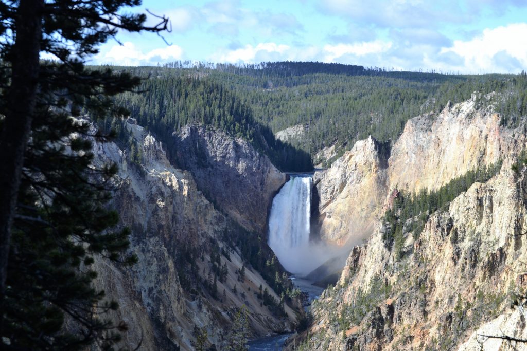 Tower Falls Waterfall in Yellowstone National Park
