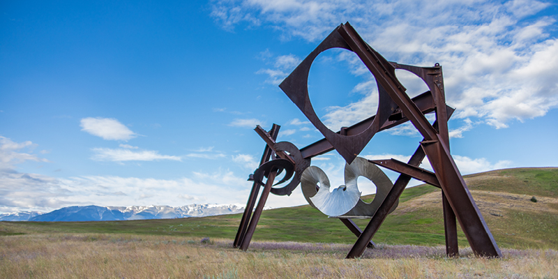 Scultpure at Tippet Rise Art Center