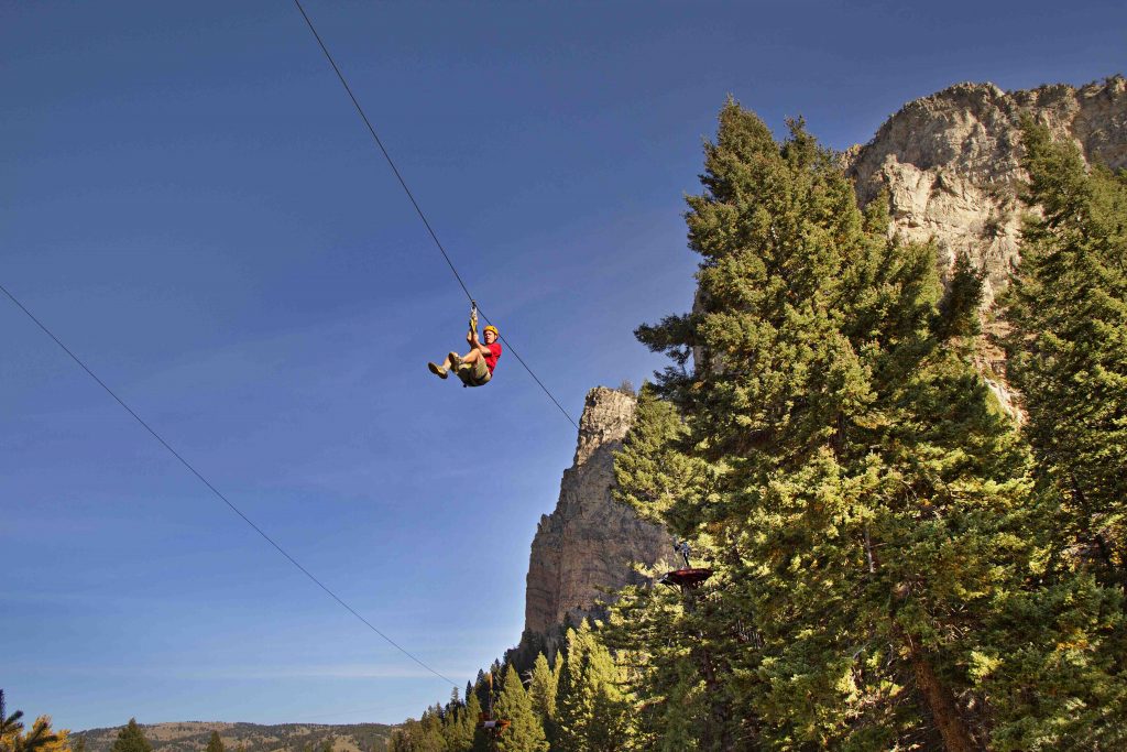 Zip Lining in Yellowstone Country Montana Zip lining in Yellowstone Country near Yellowstone National Park