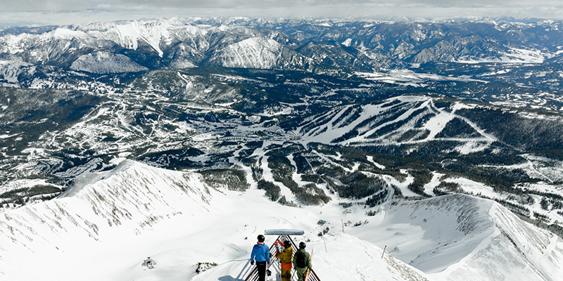 View from the top of Lone Mountain, Big Sky Montana