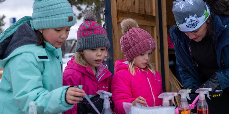 Kids at the Kids ‘n’ Snow program, West Yellowstone