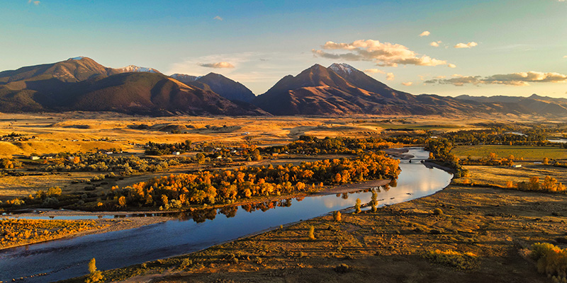 Paradise Valley, Montana, in the fall.