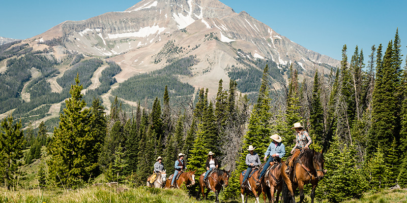 Horseback riding, Lone Mountain Ranch, Big Sky, Montana