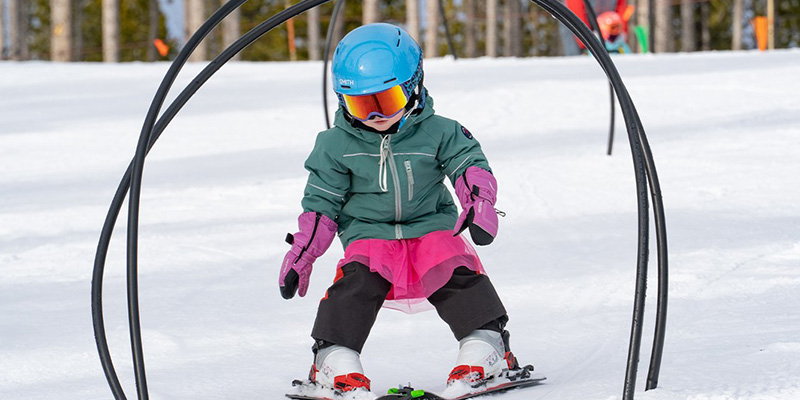 Little girl skiing at Red Lodge Mountain