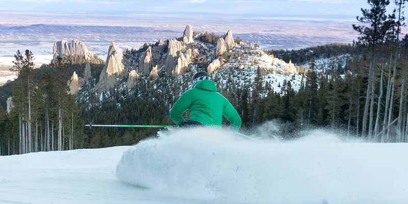 Skier at Red Lodge Mountain, Red Lodge, Montana