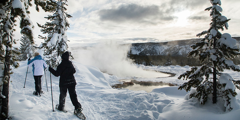 Snowshoeing in Yellowstone National Park, Photo by Brian Powers