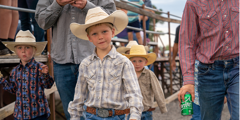 Young boys at the Three Forks, MT rodeo